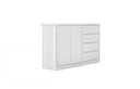 Ver imagem 4 de Cômoda Diamante 4 Gavetas e 2 Portas Branco - Fbaby
