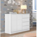 Ver imagem 3 de Cômoda Diamante 4 Gavetas e 2 Portas Branco - Fbaby