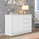 Ver imagem 3 de Cômoda Diamante 4 Gavetas e 2 Portas Branco - Fbaby