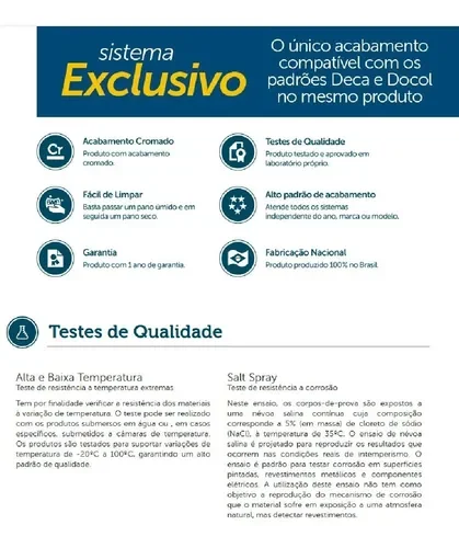 Kit 5 Acabamento Registro C40 Deca/meber/docol Cromado Blukit - 4