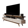 Rack Para Sala Vivare Wood 1.8 - 3 Gavetas Tv 72 Polegadas:Off White/Freijó - 1