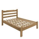 Ver imagem 2 de Cama Casal Queen Esmeralda Madeira Maciça Reforçada Nogueira