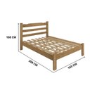 Ver imagem 3 de Cama Casal Queen Esmeralda Madeira Maciça Reforçada Nogueira