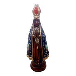 Imagem Nossa Senhora Aparecida 20 Cm Pintura Linda Marrom - 7