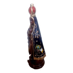 Imagem Nossa Senhora Aparecida 20 Cm Pintura Linda Marrom - 3