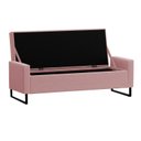 Ver imagem 2 de Recamier Bau Paris Base de Metal 1,20m Suede Rose - Inova Decorações