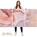 Ver imagem 3 de Kit 3 Quadros Retangulares - Trio Marmorizado Rosa