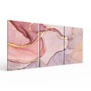 Ver imagem 2 de Kit 3 Quadros Retangulares - Trio Marmorizado Rosa