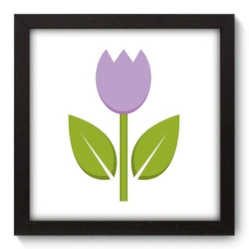 Quadro Decorativo - Flor Lilás - 013qdbp - 1