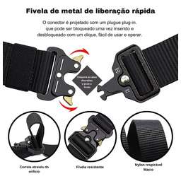 Cinto Tático com Fivela de Metal - 4