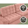 Sofá Confort 1,80m Assento Retrátil e Reclinável Velosuede Rose - NETSOFAS - 3