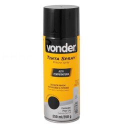 Tinta Spray Alta Temperatura Preto 350ml Vonder - 2