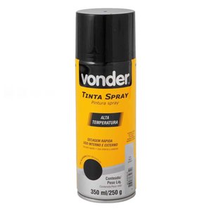 Tinta Spray Alta Temperatura Preto 350ml Vonder