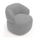 Ver imagem 7 de Kit 02 Poltronas Giratória e 01 Sofá Orgânico Glee 02 Lugares 140cm Veludo Cinza - Desk Design