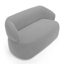 Ver mais imagens de Kit 02 Poltronas Giratória e 01 Sofá Orgânico Glee 02 Lugares 140cm Veludo Cinza - Desk Design