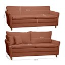 Ver imagem 4 de Sofá Living 3 Lugares Berlim 185cm Bouclê Confortável Moderno Braço Fino Sala Apartamento Recepção:T