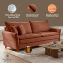 Ver imagem 3 de Sofá Living 3 Lugares Berlim 185cm Bouclê Confortável Moderno Braço Fino Sala Apartamento Recepção:T