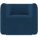 Ver imagem 5 de Poltrona Decorativa para Sala de Estar Fixa Living Peônia K01 Veludo Azul Marinho
