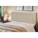Ver imagem 1 de Cabeceira Estofados Solteiro Quarto 90cm Lilian Suede Bege Madelina Decor