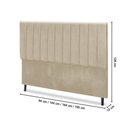 Ver imagem 3 de Cabeceira Estofados Solteiro Quarto 90cm Lilian Suede Bege Madelina Decor