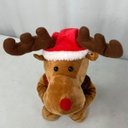 Ver imagem 7 de Boneco Rena Natalina Dançarino Musical Enfeite Decorativo Natal Casa Sala Estante Balcao Vitrine Loj