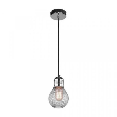 PENDENTE NINO CROMADO METAL 12CM 1E27 FO004C BELLA