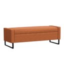 Ver imagem 1 de Recamier Bau Paris Base de Metal 1,20m Veludo Terracota - Inova Decorações