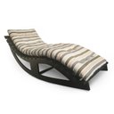 Ver imagem 1 de Chaise Indonésia Cor Preta ( Cadeira de Balanço) + Futon 63x188x7cm - Tecido Aquatec (impermeabiliza