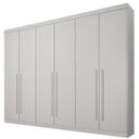 Ver imagem 1 de Guarda Roupa Casal 6 Portas 4 Gavetas - Uberaba-neve - Star Móveis