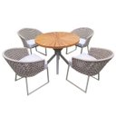 Ver imagem 4 de Conjunto de Mesa em Corda Náutica Jasmin - 4 Cadeiras + 1 Mesa
