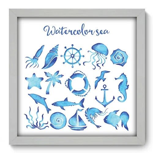 Quadro Decorativo - Watercolor Sea - 030qdkb - 1