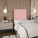 Ver imagem 2 de Cabeceira Cama Box Organica Solteiro 90cm Luna Suede C/frame Rosa