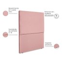 Ver imagem 4 de Cabeceira Cama Box Organica Solteiro 90cm Luna Suede C/frame Rosa