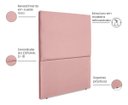 Ver imagem 4 de Cabeceira Cama Box Organica Solteiro 90cm Luna Suede C/frame Rosa