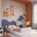 Ver imagem 1 de Cama Infanto Juvenil com Escrivaninha 239X82,9cm Branco