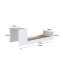 Ver imagem 2 de Cama Infanto Juvenil com Escrivaninha 239X82,9cm Branco