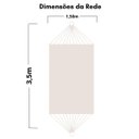 Ver imagem 4 de Kit Rede de Dormir Casal Azul e Preto + Ganchos Costura Reforçada