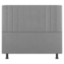 Ver imagem 5 de Kit Cabeceira e Baú Cama Box Queen Size Grace 160cm Suede Cinza Claro - Desk Design