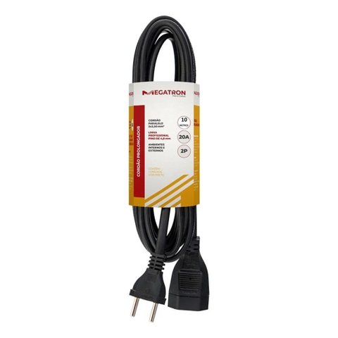 Extensão Prolongador 2x2,5 Mm 20a 10 Metros Megatron