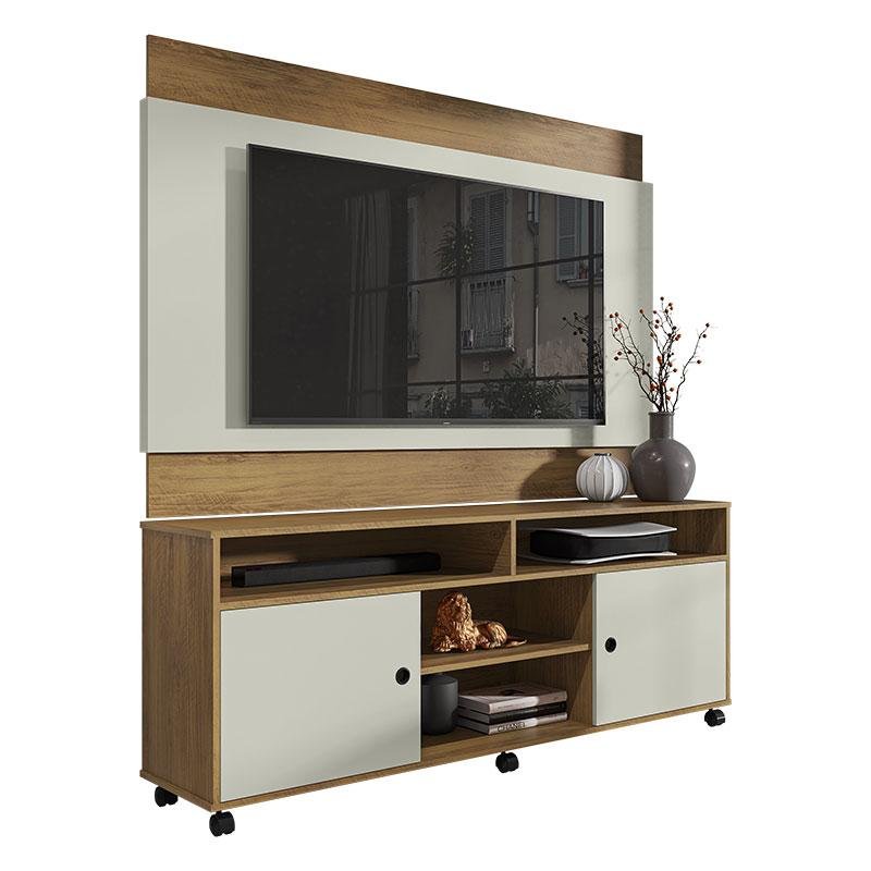 The Rack Reno Rack Bancada Reno e Painel para Tv Suíça Freijó Cinza Cristal - Móveis ...