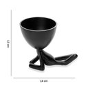 Ver imagem 2 de Vaso Bob Robert Plant Deitado Em Poliresina Preto 13x14x10cm