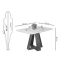 Ver imagem 2 de Mesa Multiuso Cozinha Kiara C/ Tampo Madeirado C/ Vidro Curvo 120x90cm Cedro/quartzo - Dj Móveis