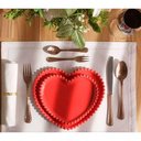 Ver imagem 3 de Prato Porcelana Coração Beads Vermelho Bon Gourmet 25 Cm