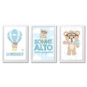 Ver imagem 1 de Kit com 3 Quadros Decorativos do Tema Ursinho Baloeiro:branca