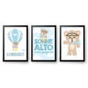 Ver imagem 2 de Kit com 3 Quadros Decorativos do Tema Ursinho Baloeiro:branca