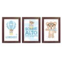 Ver imagem 3 de Kit com 3 Quadros Decorativos do Tema Ursinho Baloeiro:branca