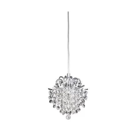 PENDENTE CRISTAL FIORE TRANSPARENTE 16X18CM 1G9 HU2106 BELLA