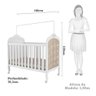 Kit Peroba Berço Elô Branco com Capitonê Corino Bege Incluso - 2