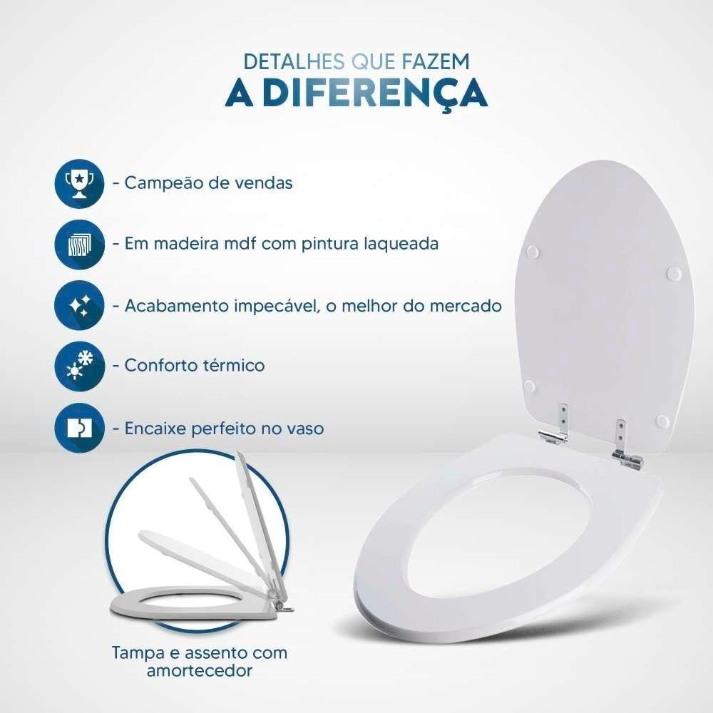 Assento Sanitário Laqueado Soft Close Victoria Cobalto (azul Escuro) para Vaso Ideal Standard - 3