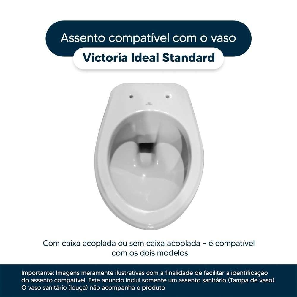 Assento Sanitário Laqueado Soft Close Victoria Cobalto (azul Escuro) para Vaso Ideal Standard - 2